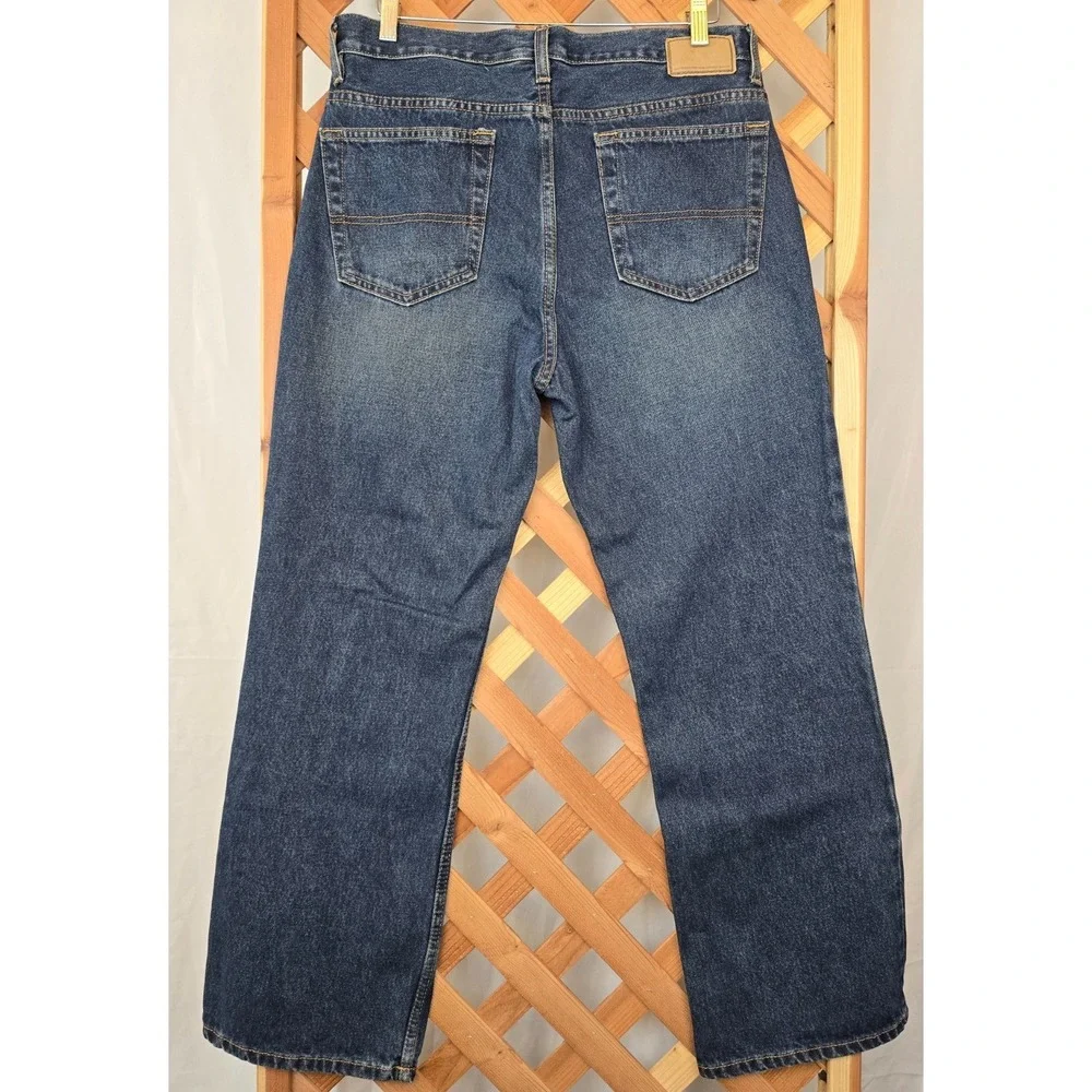 Vintage Urban Pipeline Baggy Jeans Mens 33x30 Dark Blue Grunge Y2K Urban Skate